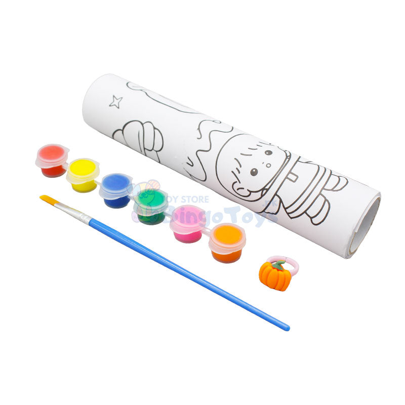 Kids Coloring Paper Roll with 6 Colors & Ring for Kids