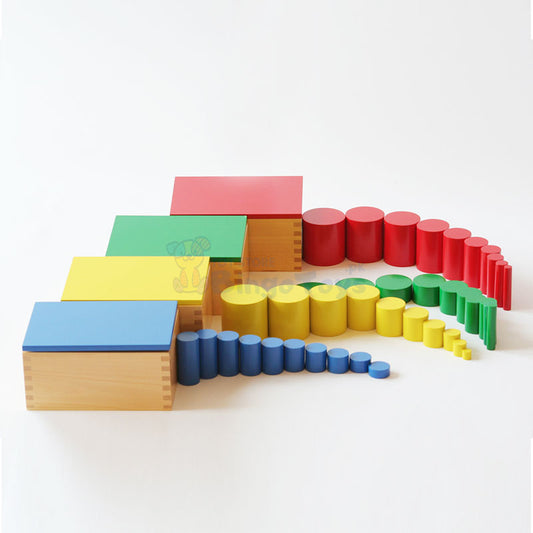 Knob less Cylinders Montessori Wooden Knock Cylinder Set