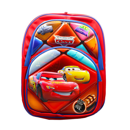 3D Cars Embossed Backpack (17 inch) 1353