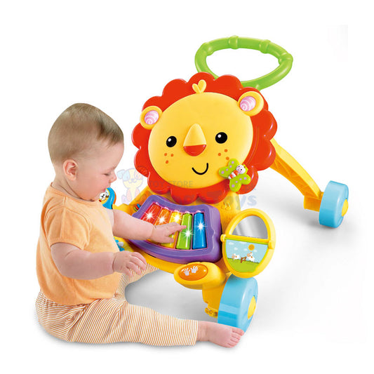 Multifunctional Musical Piano Lion Baby Walker