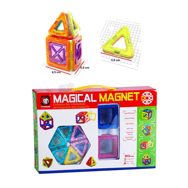 20 Pcs Magical Magnet Building Blocks