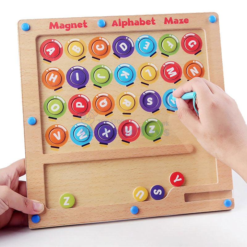 Magnetic Alphabets Pairing Maze Game Wooden