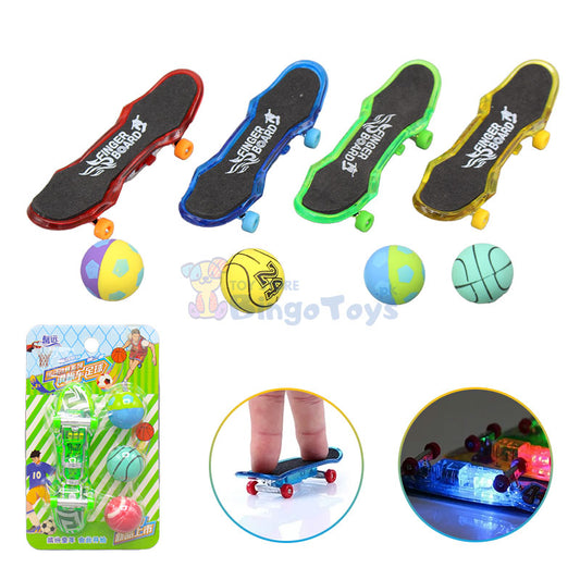 Mini Finger Skateboard with Light & three Balls
