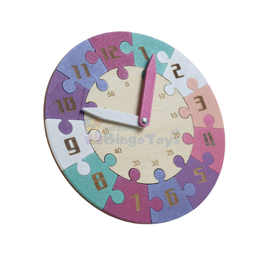 Montessori Wooden Jigsaw Puzzle Clock #2026