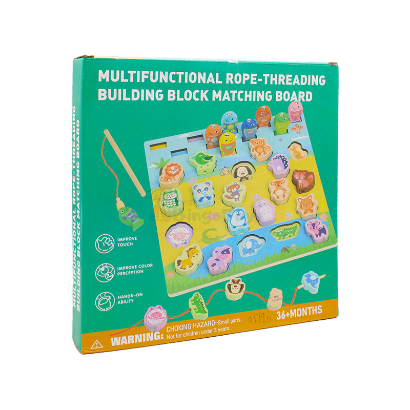 Multifunctional Rope-Threading Building Block Matching Board