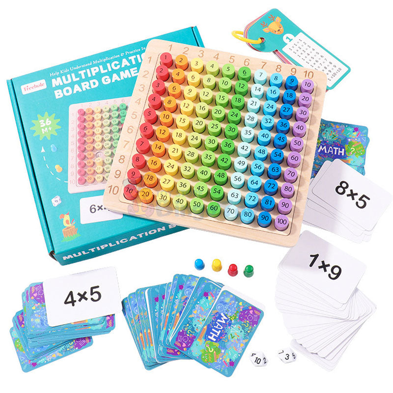 Multiplication Board Game Wooden 3 in 1