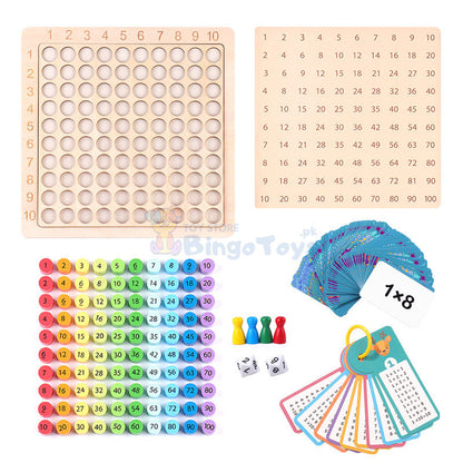 Multiplication Board Game Wooden 3 in 1