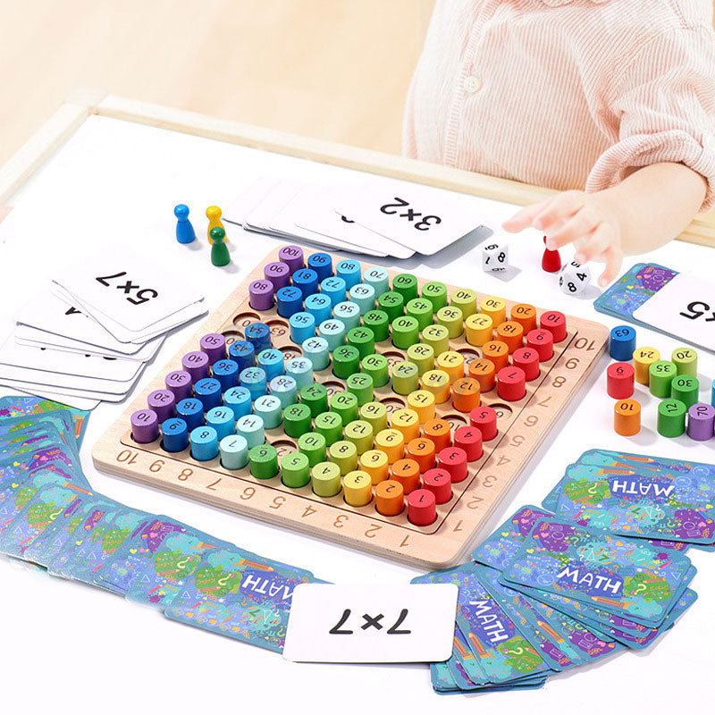 Multiplication Board Game Wooden 3 in 1