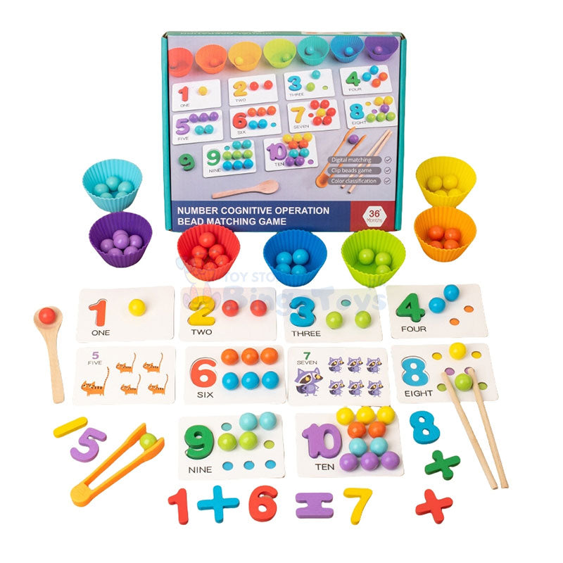 Number Cognitive Operation Bead Matching Game – Bingo Toys