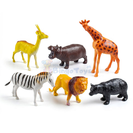 Safari Animal Kingdom Figure Set 6 Pcs