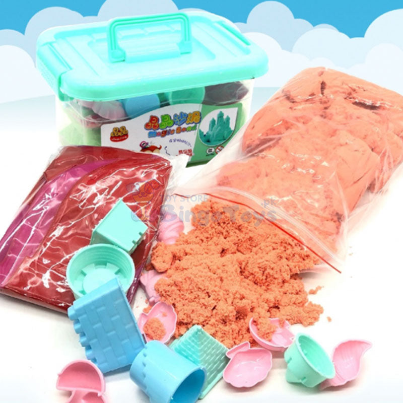 Magic Sand Box with Pool & 12 Moulds