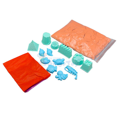 Magic Sand Box with Pool & 12 Moulds