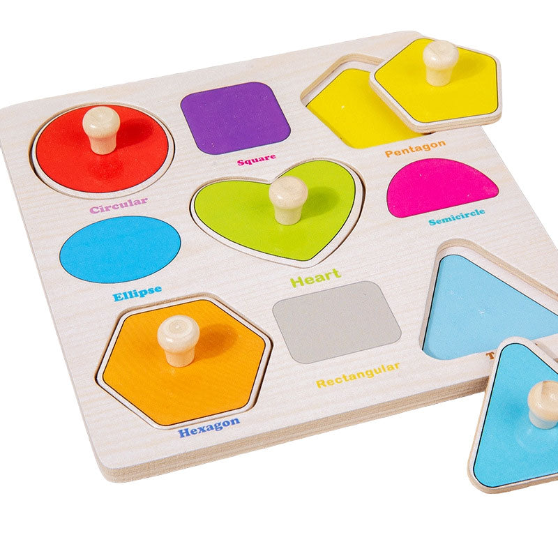 3D Peg Puzzle Board Wooden for Toddlers #2021