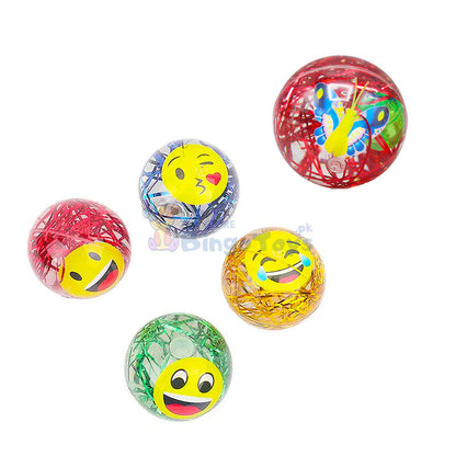 Smiley Ribbon Crystal Bling Bouncing Ball