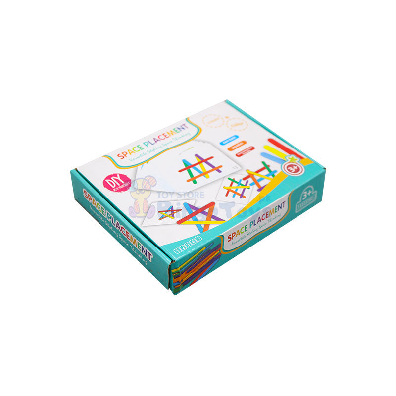 Space Placement Coloring Sticks Game Wooden