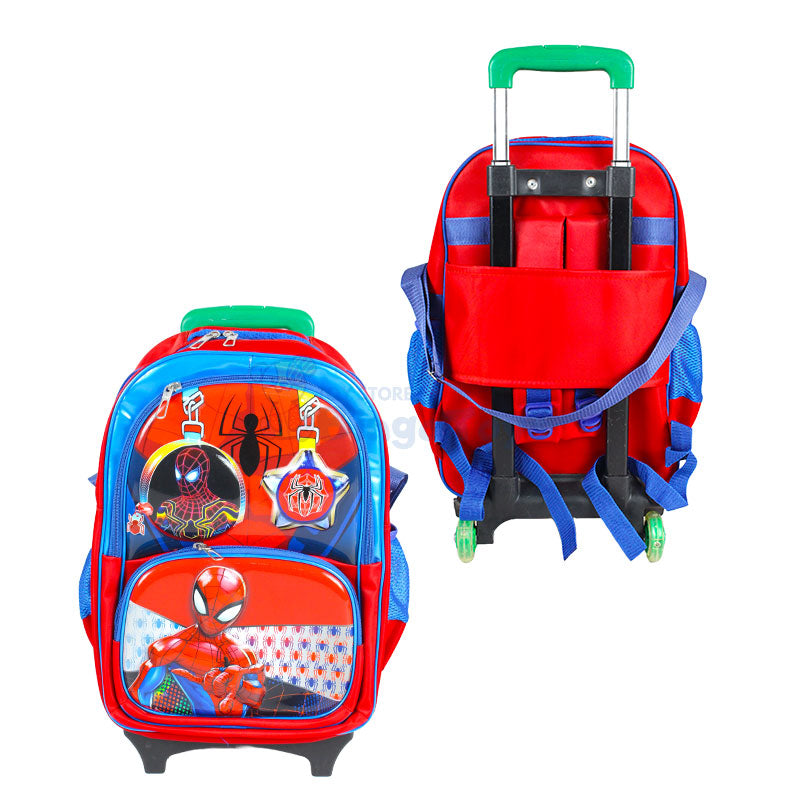 Spiderman Embossed Trolley School Bag 17″