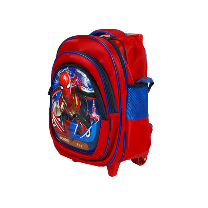 Spiderman Embossed Trolley School Bag 15"