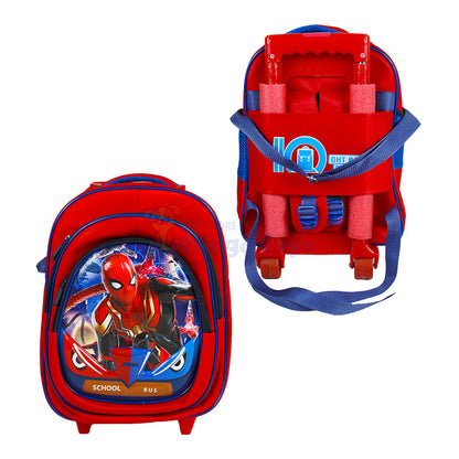 Spiderman Embossed Trolley School Bag 15"