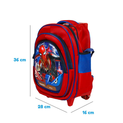 Spiderman Embossed Trolley School Bag 15"