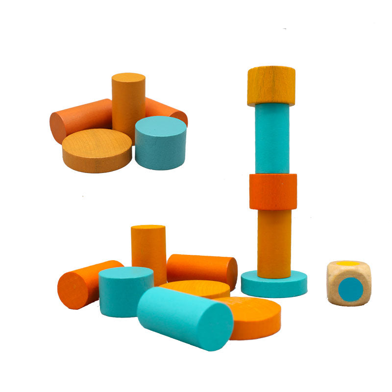 13 PCs Wooden Stacking Blocks