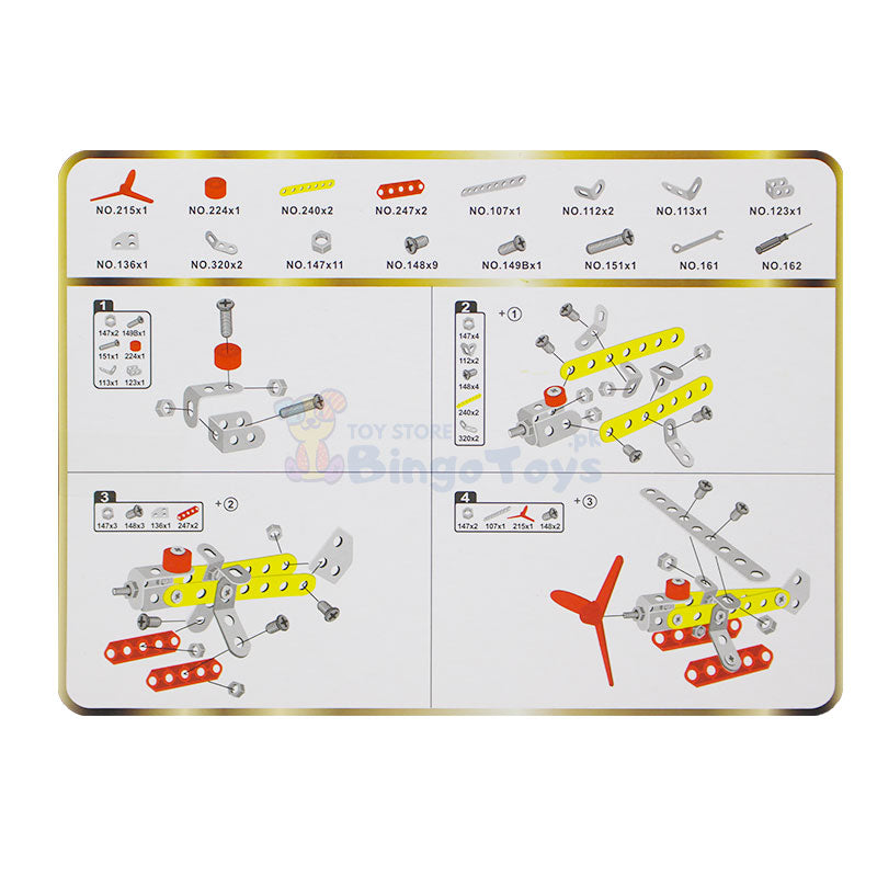 STEM Metal Assembled Toy Aircraft Medium