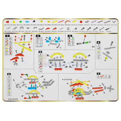 STEM Metal Assembled Toy Helicopter Large