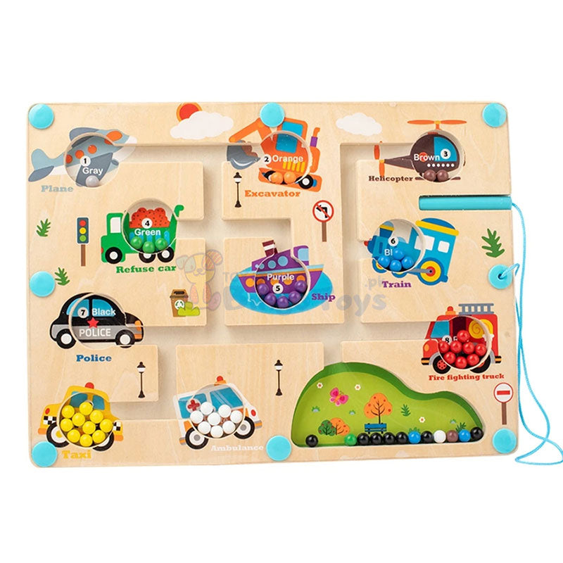 Traffic Maze Magnetic Wooden Game