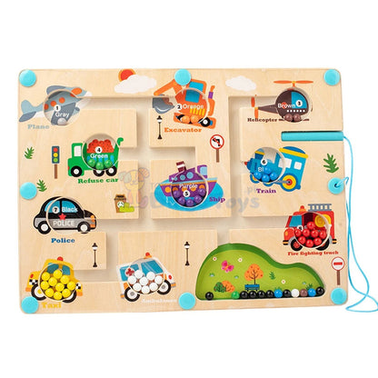 Traffic Maze Magnetic Wooden Game