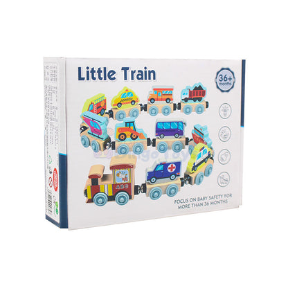 Wooden Magnetic Transport Little Train 11 Pcs #1861