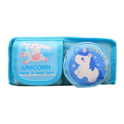 Unicorn Dual Pocket Pencil Pouch