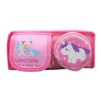 Unicorn Dual Pocket Pencil Pouch