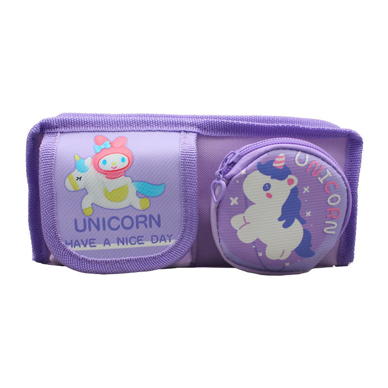 Unicorn Dual Pocket Pencil Pouch