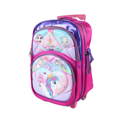 Unicorn Embossed Trolley School Bag 17 inch (1756)