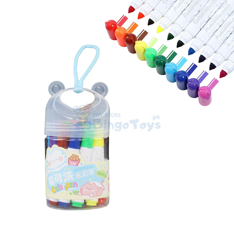Washable Color Markers Set 18 Pcs with Storage Case