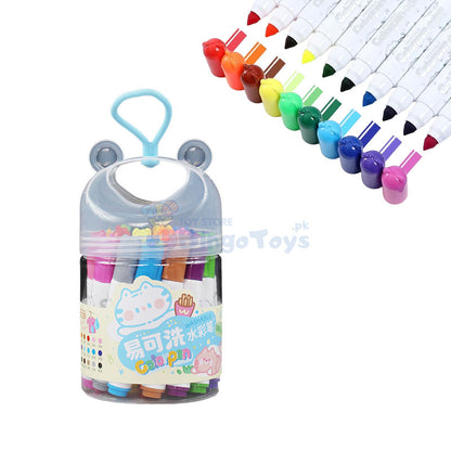 Washable Color Markers Set 24 Pcs with Storage Case