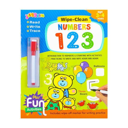 Wipe Clean Book with Marker Numbers