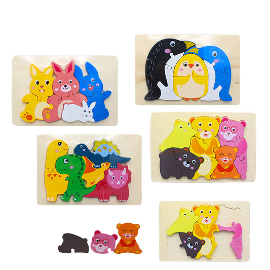 3D Wooden Animal Puzzle Board