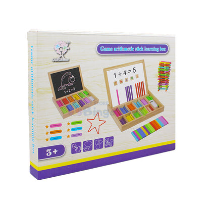 Wooden Arithmetic Colorful Stick Learning Box 1553