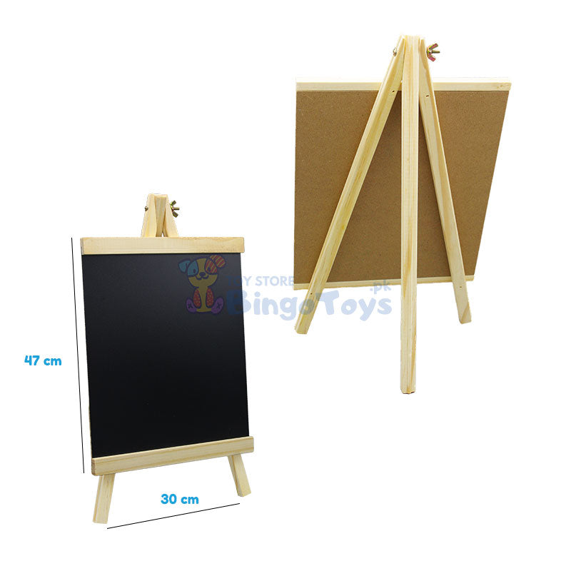 Wooden Black Board with Adjustable Stand (Large)