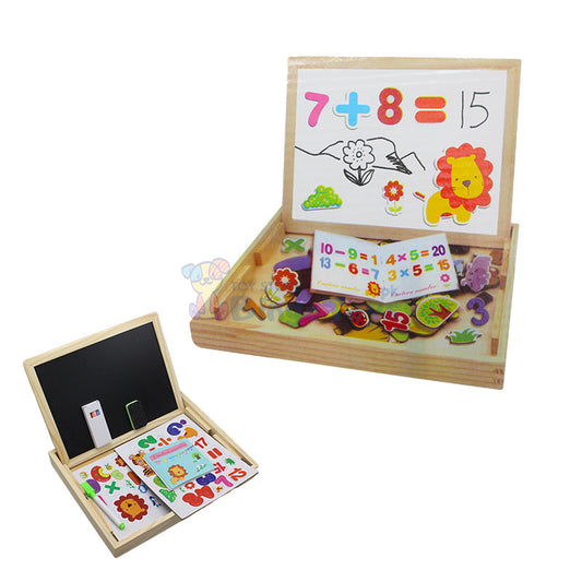 Wooden Educational Magnetic Cartoon Number Puzzle Board