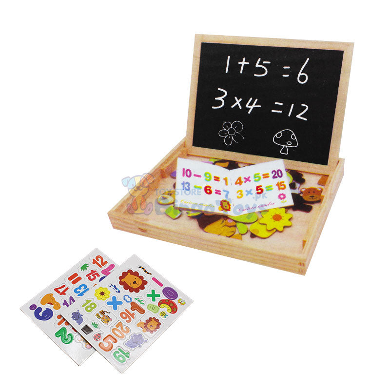 Wooden Educational Magnetic Cartoon Number Puzzle Board