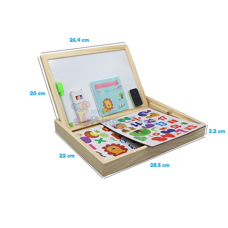 Wooden Educational Magnetic Cartoon Number Puzzle Board