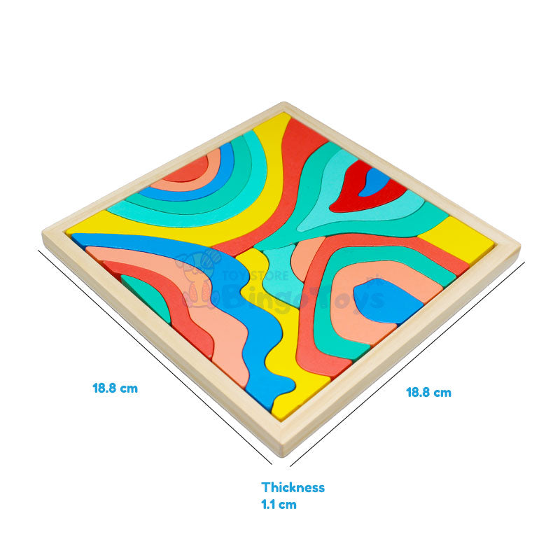 Wooden Four Elements Rainbow Puzzle Board