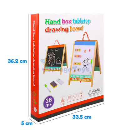 Wooden Magnetic Hand Box Tabletop Drawing Board