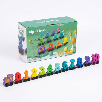 Wooden Mini Magnetic Number Digital Train