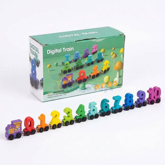 Wooden Mini Magnetic Number Digital Train