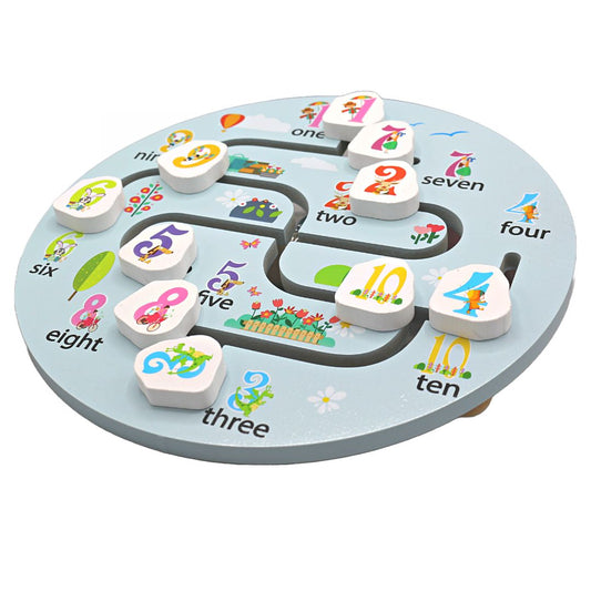 Wooden Number Maze Toy