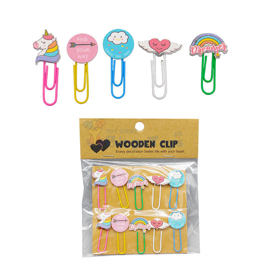 10 Pcs Wooden Paper Clips