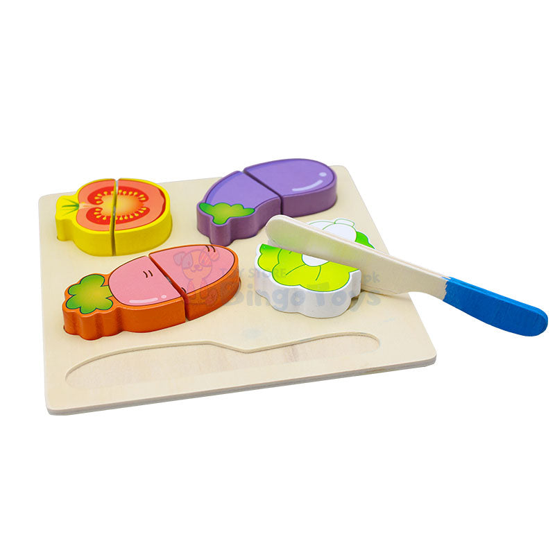 Wooden Vegetables Cutting Play Set 4 in 1