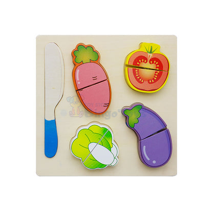 Wooden Vegetables Cutting Play Set 4 in 1